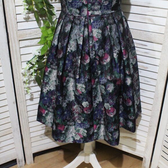 Tahari Jacquard Floral Fit and Flare Dress (1415) - Picture 8 of 16